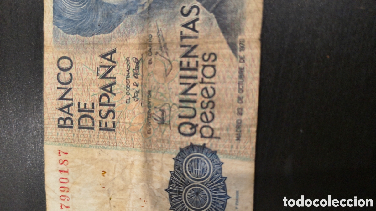Billetes espa&ntilde;oles: QUINIENTAS PESETAS 1979 - Foto 4