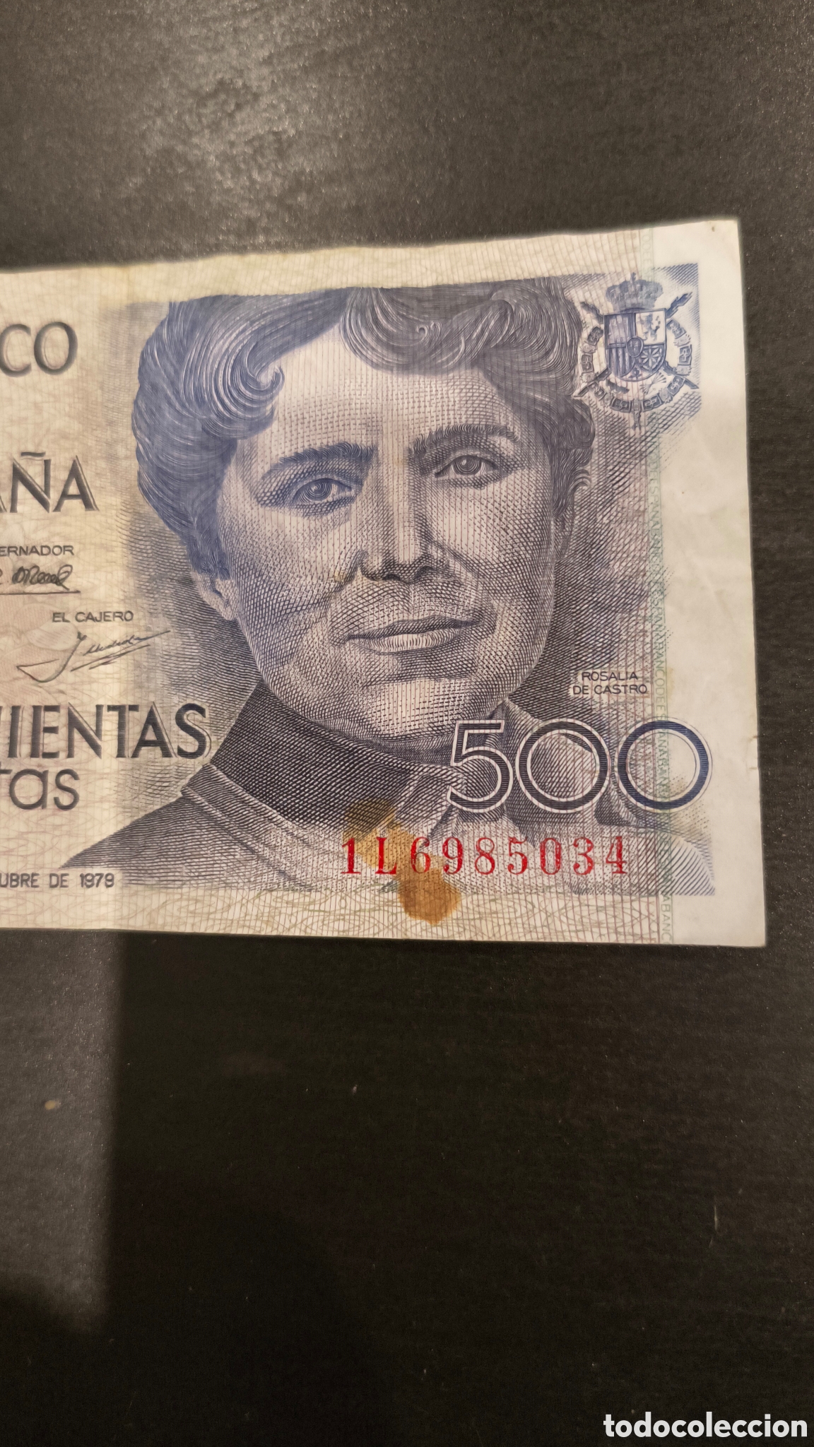 Billetes espa&ntilde;oles: QUINIENTAS PESETAS 1979. - Foto 2