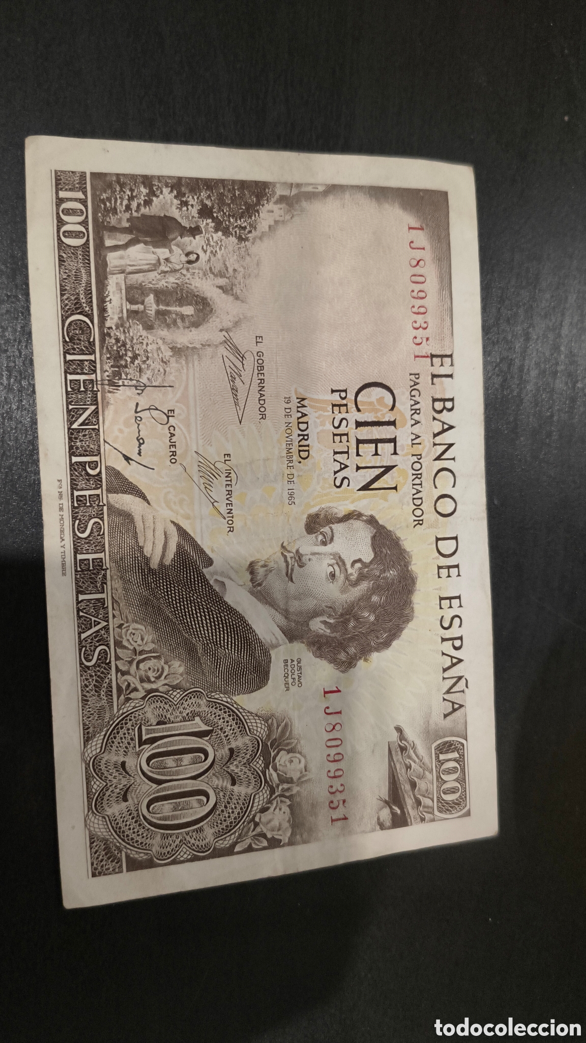 Spanish Banknotes: CIEN PESETAS 1965 EL BANCO DE ESPA&Ntilde;A