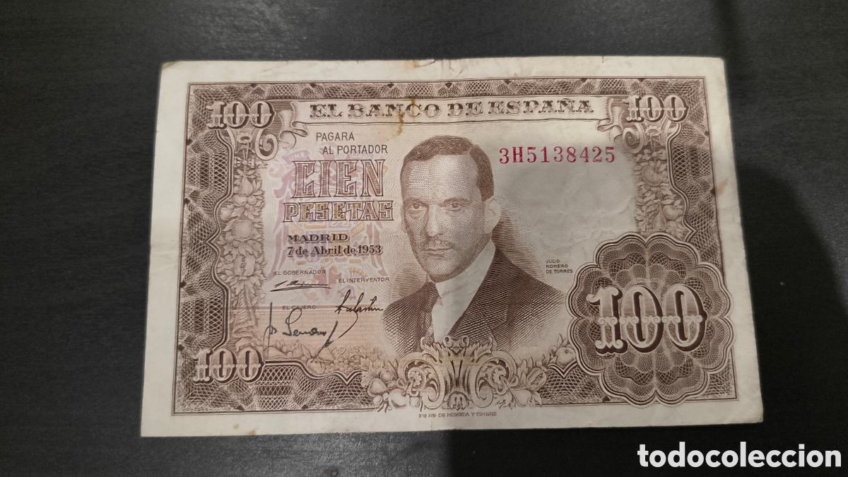Billets espagnols: CIEN PESETAS 1953 EL BANCO DE ESPA&Ntilde;A