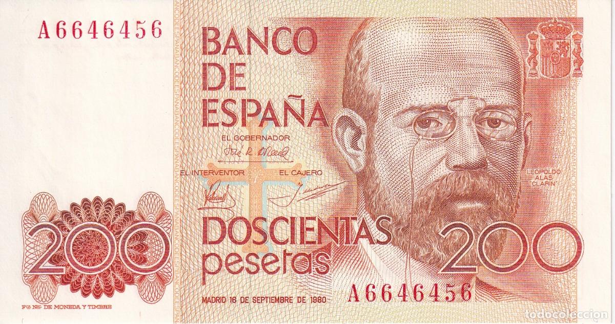 Billets espagnols: BILLETE DE 200 PESETAS DEL A&Ntilde;O 1980 SERIE A SIN CIRCULAR (SC) (ALAS CLARIN)