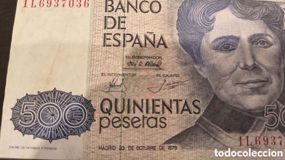 Billetes espa&ntilde;oles: QUINIENTAS PESETAS 1979 - Foto 2