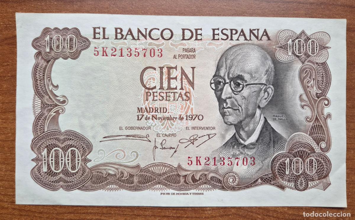 Billetes espa&ntilde;oles: ESPA&Ntilde;A. Billete 100 pesetas 1970. Practicamente Sin Circular.