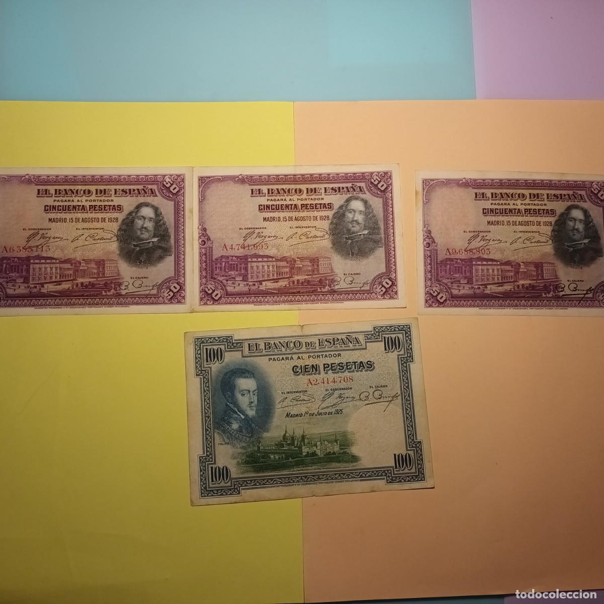 Billets espagnols: Billetes de Alfonso XIII que circularon durante la II Republica. Lote B - 86