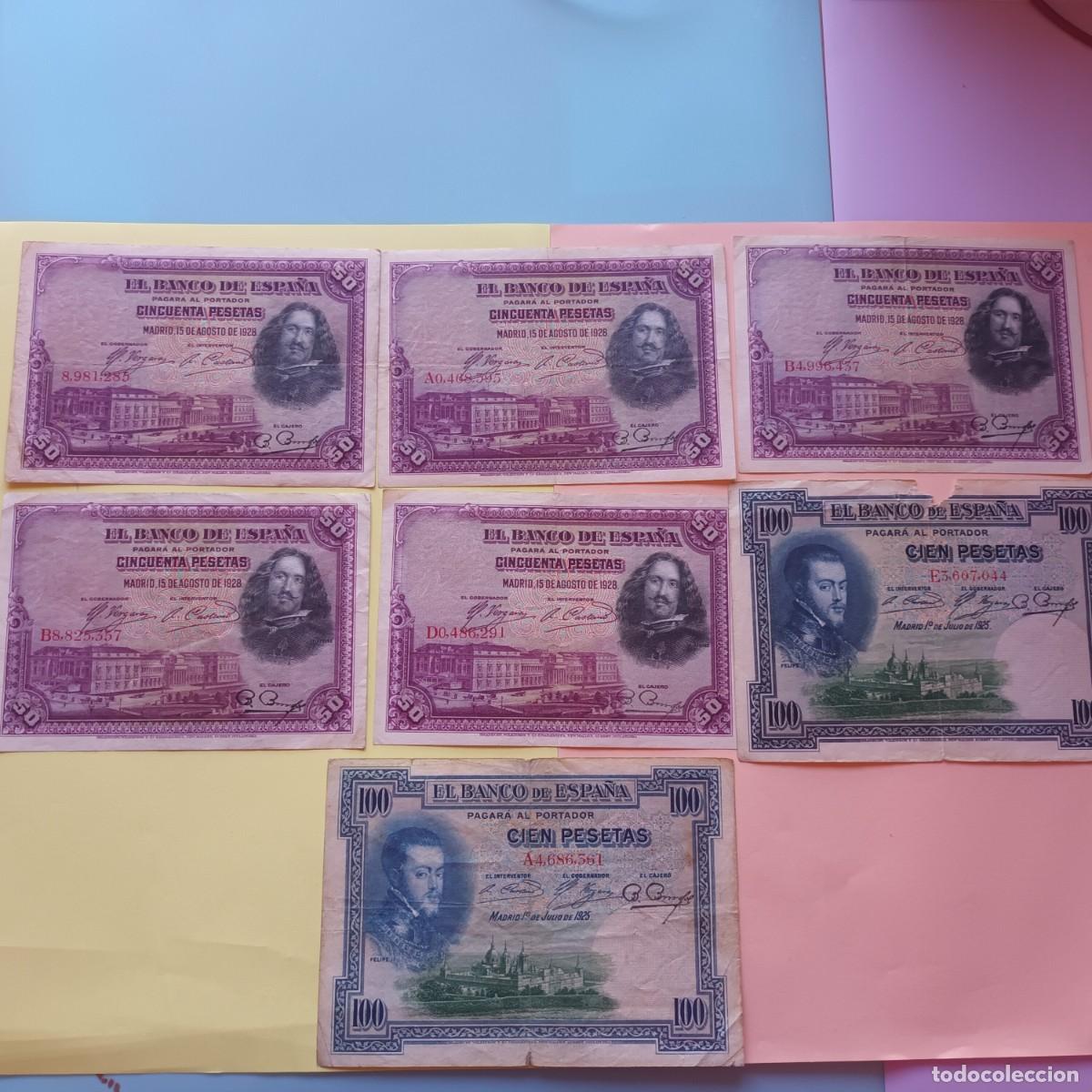 Spanish Banknotes: Billetes de Alfonso XIII que circularon durante la II Republica. Lote B - 87