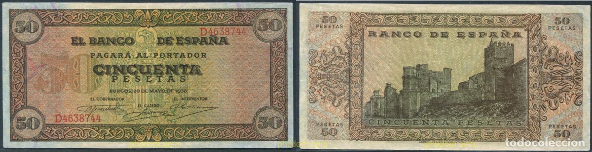 Billetes espa&ntilde;oles: 11344 ESPA&Ntilde;A 1938 50 Pesetas Estado espa&ntilde;ol 20 de mayo de 1938