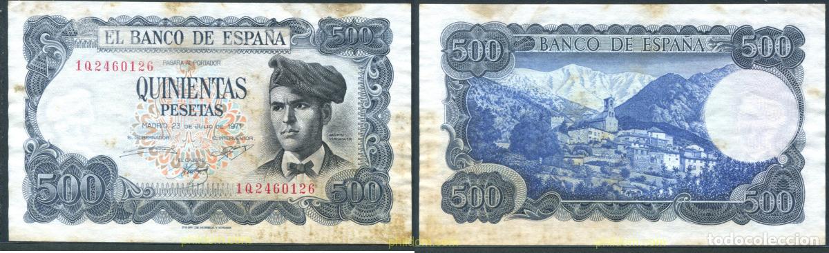 Billetes espa&ntilde;oles: 11340 ESPA&Ntilde;A 1971 500 PESETAS 1971 JACINTO VERDAGUER