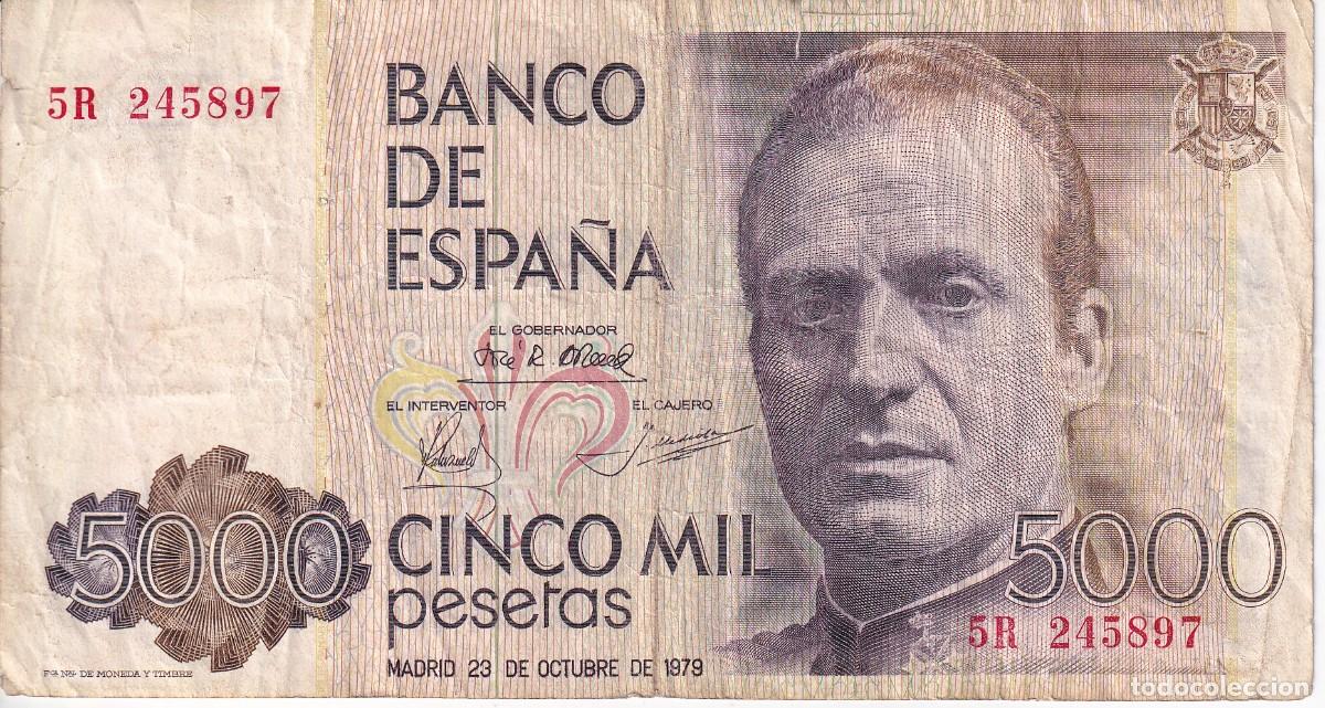 Billets espagnols: BILLETE DE ESPA&Ntilde;A DE 5000 PESETAS DEL A&Ntilde;O 1979 SERIE 5R (JUAN CARLOS I)