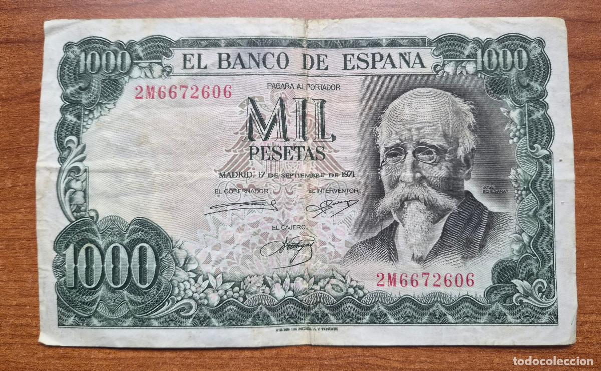 Billetes espa&ntilde;oles: ESPA&Ntilde;A. Billete 1000 pesetas 1971. Serie 2M. Echegaray