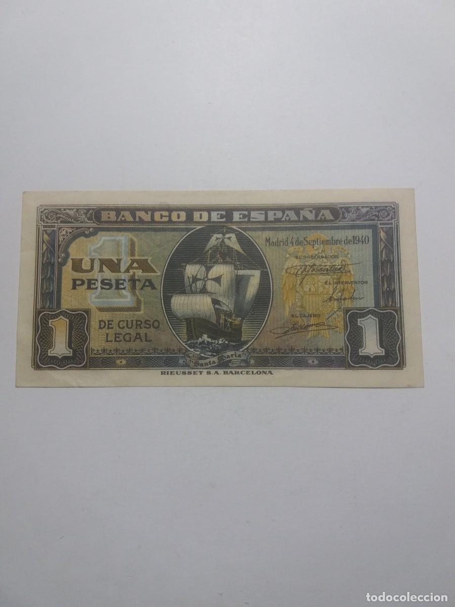 Billetes espa&ntilde;oles: Billete 1 Peseta BANCO DE ESPA&Ntilde;A 4 Setiembre 1940