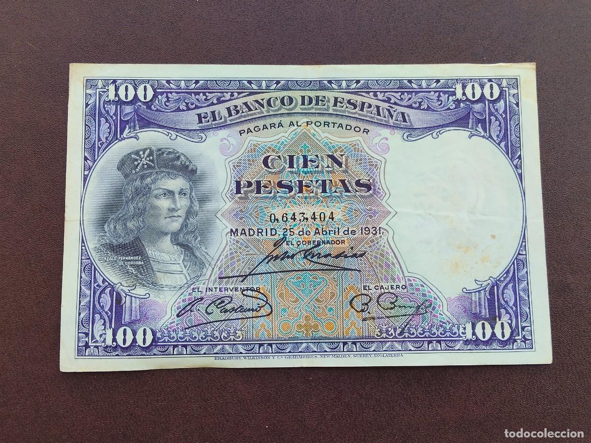 Billetes espa&ntilde;oles: BILLETE DE 100 PESETAS DE G.FERNADEZ DE CORDOBA DEL A&Ntilde;O 1931.EN BUEN ESTADO.ORIGINAL%