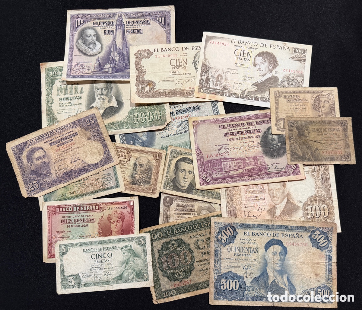 Billetes espa&ntilde;oles: Lote 18 billetes espa&ntilde;oles - Foto 2