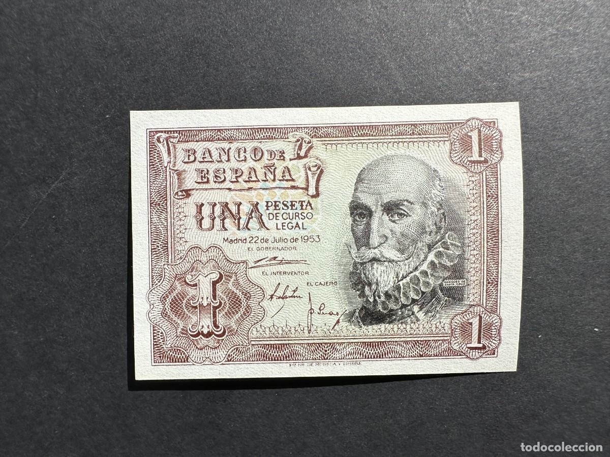 Billets espagnols: BILLETE ESPA&Ntilde;A - 1 Peseta - 22 JULIO 1953 - SERIE B - MARQU&Eacute;S DE SANTA CRUZ