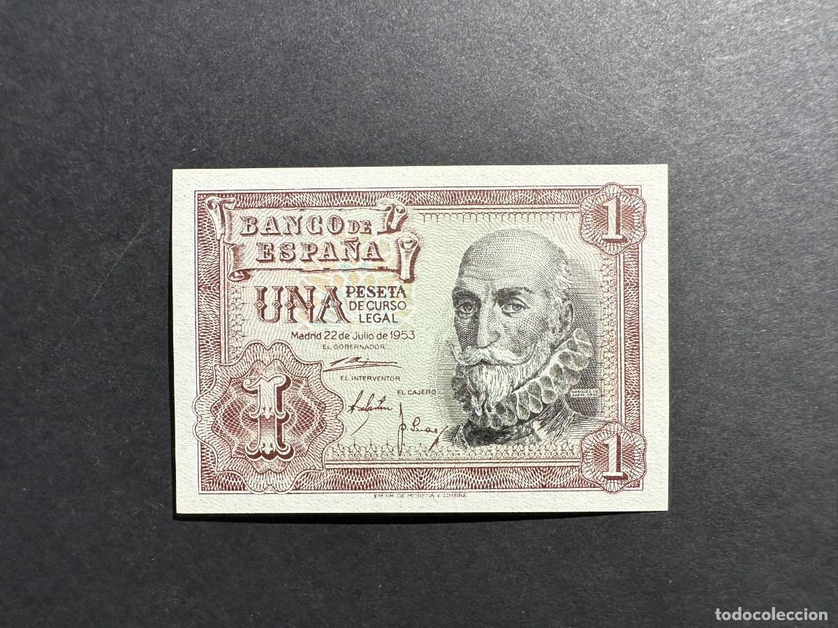 Billets espagnols: BILLETE ESPA&Ntilde;A - 1 Peseta - 22 JULIO 1953 - SERIE B - MARQU&Eacute;S DE SANTA CRUZ