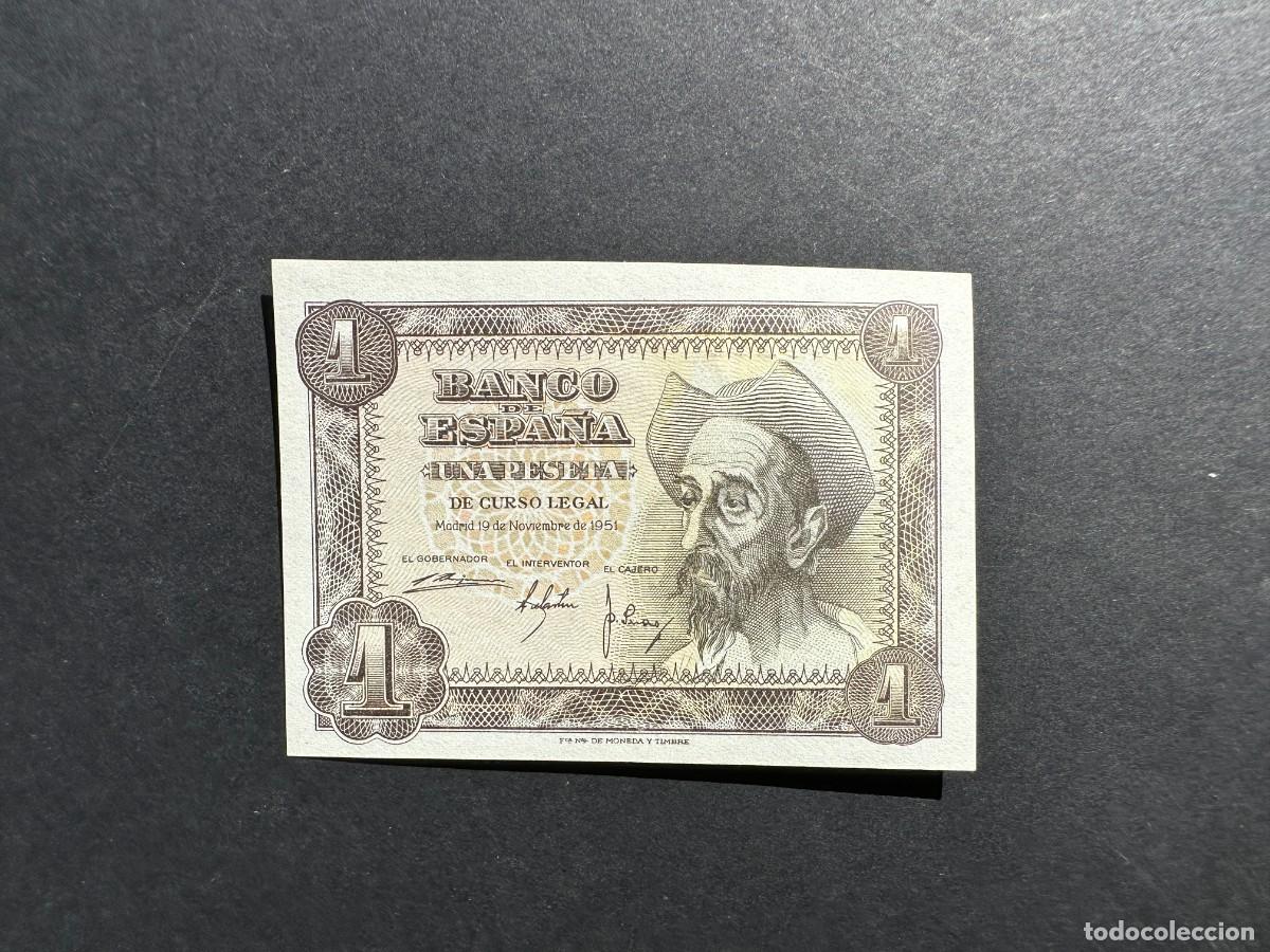 Billets espagnols: BILLETE ESPA&Ntilde;A - 1 Peseta - 19 NOVIEMBRE 1951 - SERIE M - QUIJOTE