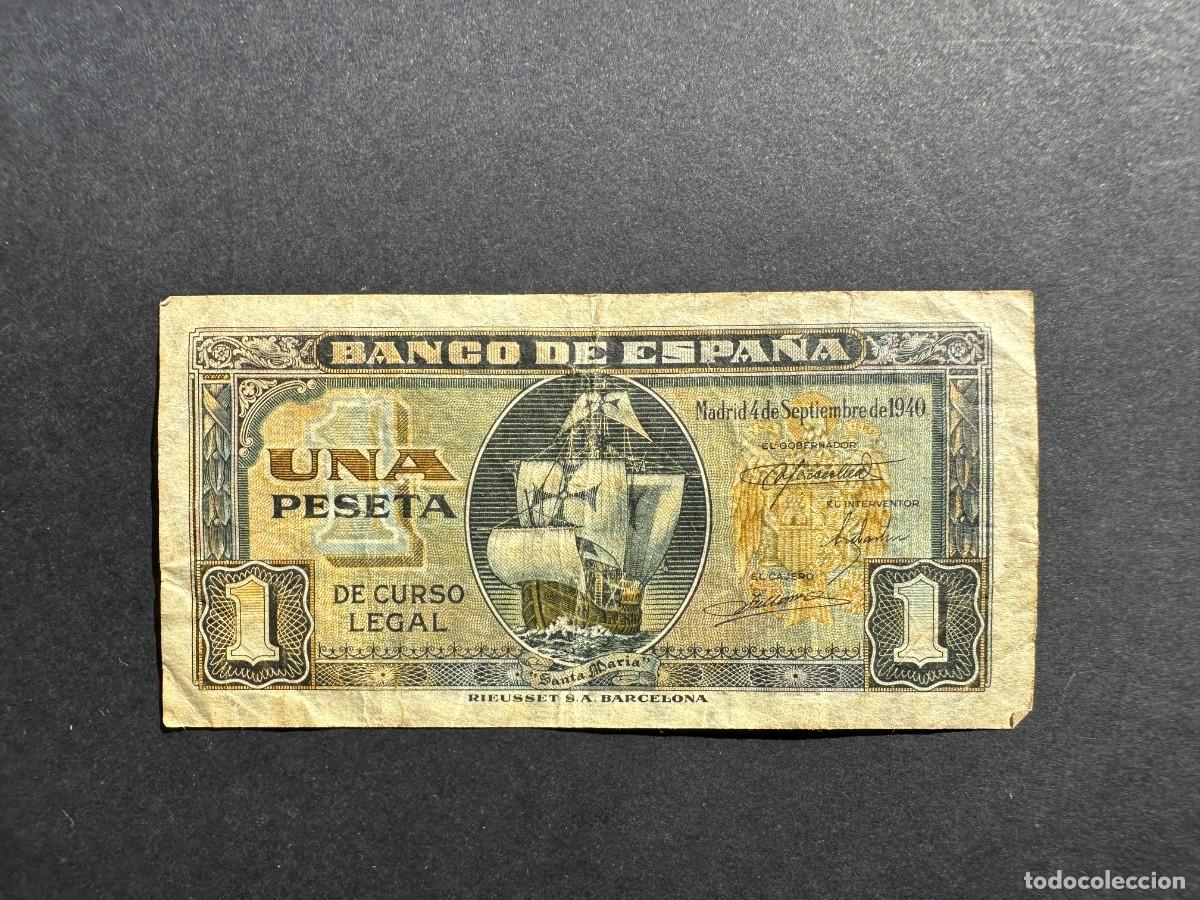 Billets espagnols: BILLETE ESPA&Ntilde;A - 1 PESETA 1940 - CARABELA SANTA MAR&Iacute;A -SERIE C
