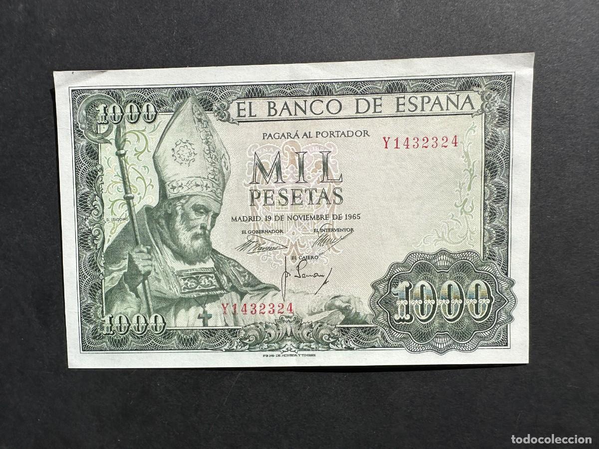 Notas espanholas: BILLETE DE 1000 PESETAS - A&Ntilde;O 1965 - SERIE Y - S. ISIDORO