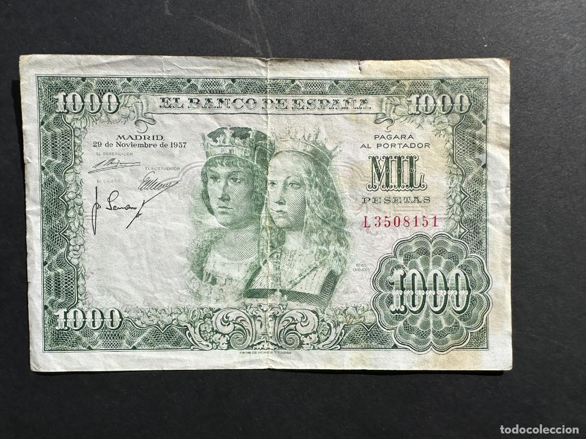 Banconote spagnole: BILLETE DE 1000 PESETAS - A&Ntilde;O 1957 - REYES CATOLICOS - SERIE L