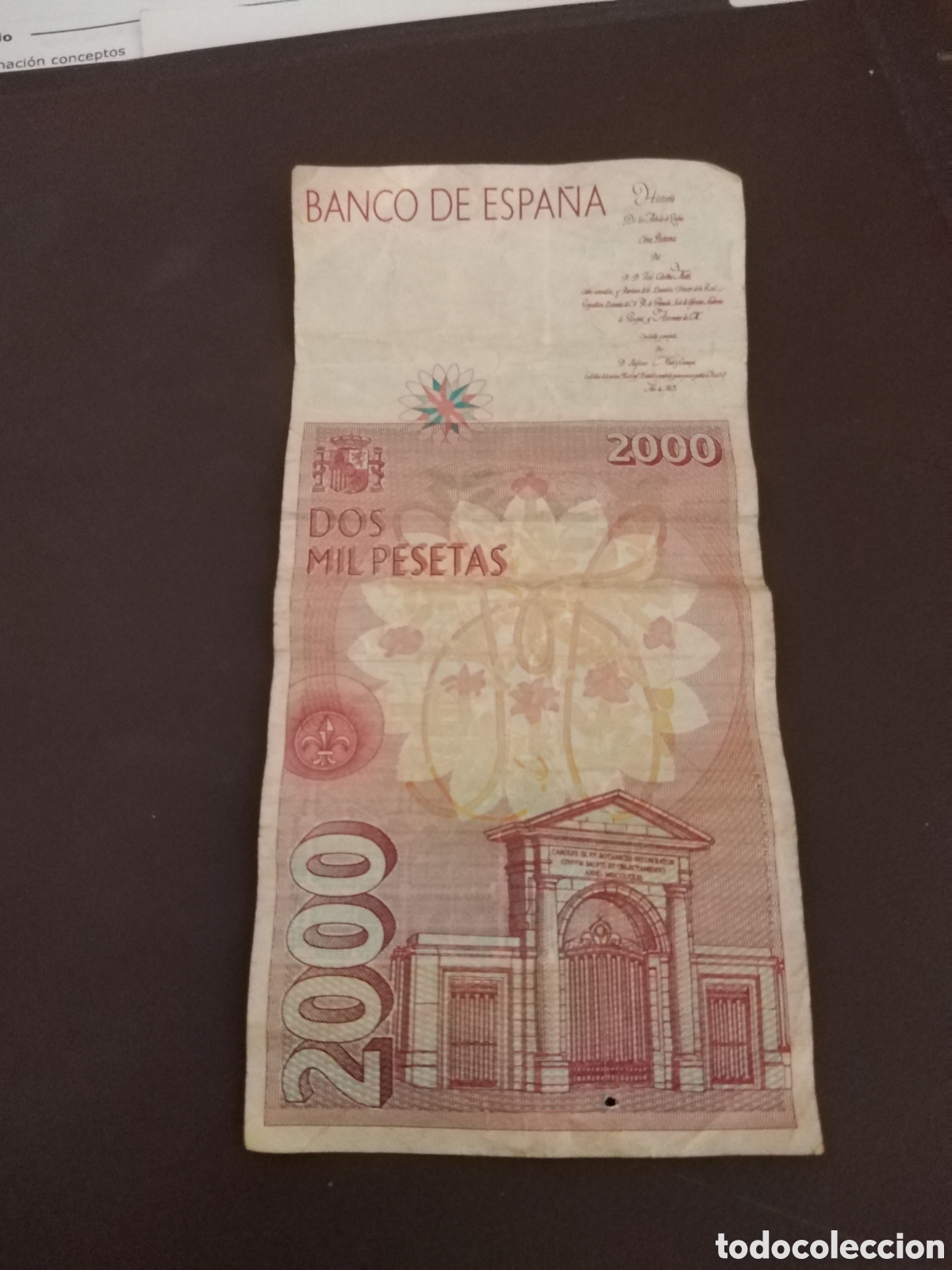 Billetes espa&ntilde;oles: Billete espa&ntilde;ol de 2000 ptas. A&ntilde;o 1992. - Foto 2