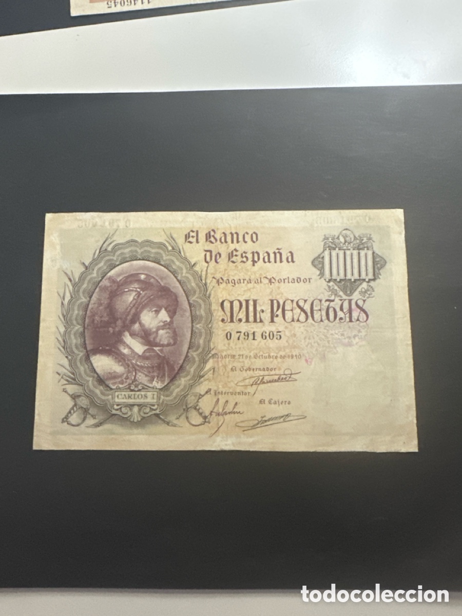 Notas espanholas: Billete de Espa&ntilde;a de 1000 pesetas a&ntilde;o 1940