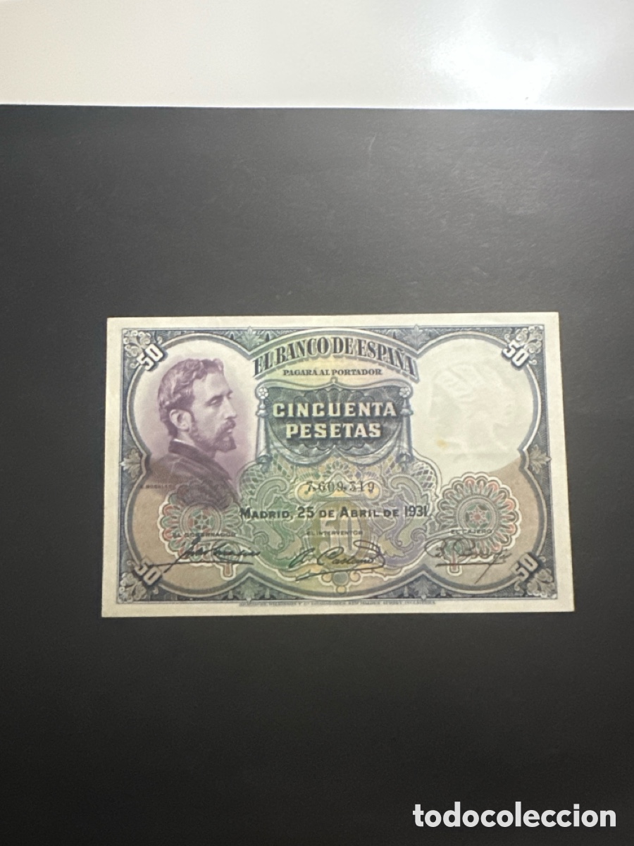 Billetes espa&ntilde;oles: Billete de Espa&ntilde;a de 50 pesetas a&ntilde;o 1931