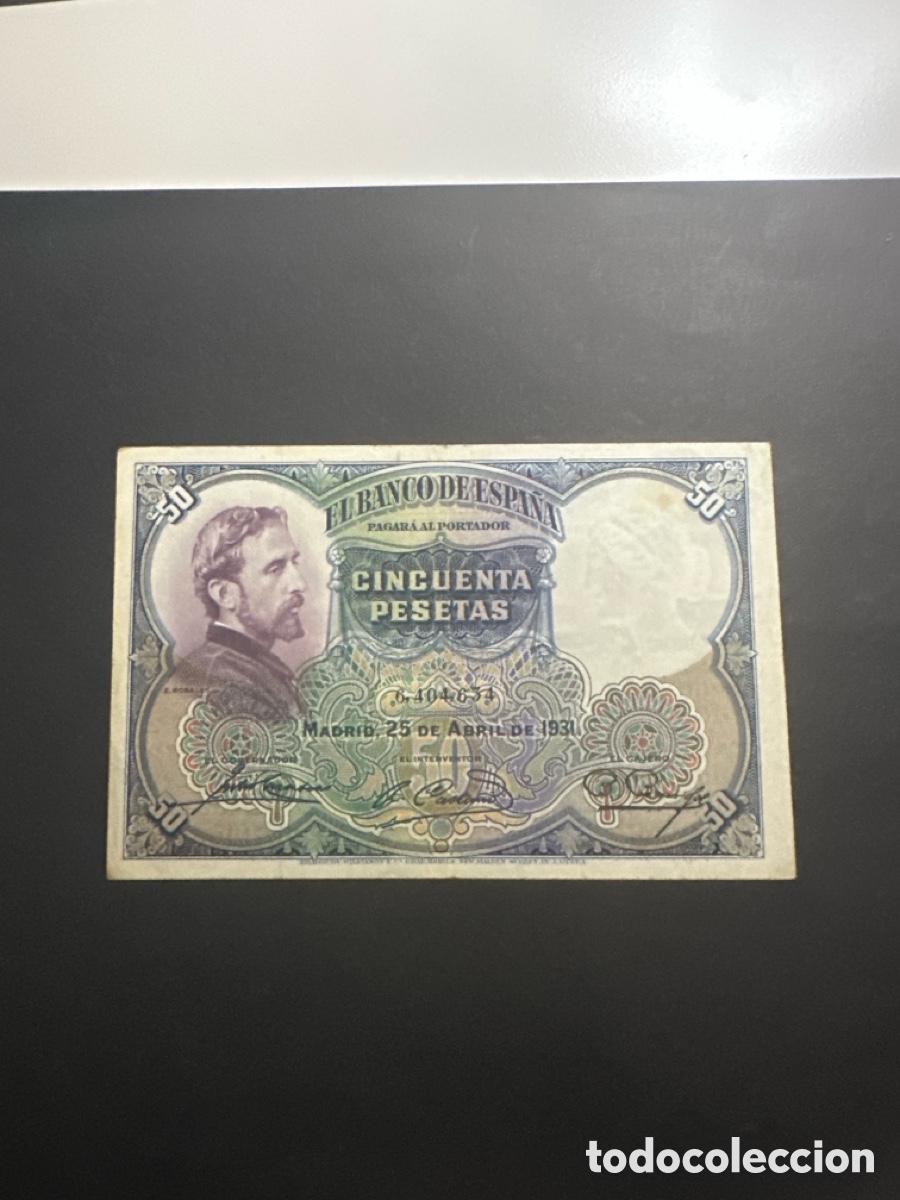 Billetes espa&ntilde;oles: Billete de Espa&ntilde;a de 50 pesetas a&ntilde;o 1931