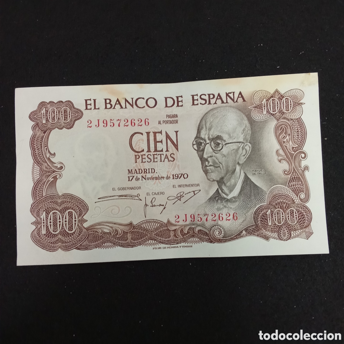 Billets espagnols: Espa&ntilde;a 100 pesetas A&ntilde;o 1970
