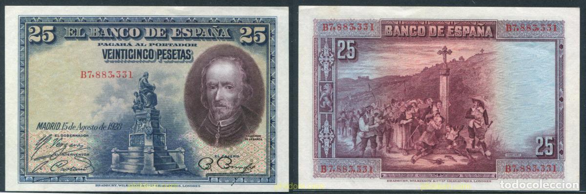 Spanish Banknotes: 11362 ESPA&Ntilde;A 1928 25 PESETAS 1928 CALDERON DE LA BARCA