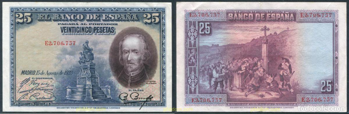 Spanish Banknotes: 11374 ESPA&Ntilde;A 1928 25 PESETAS 1928 CALDERON DE LA BARCA