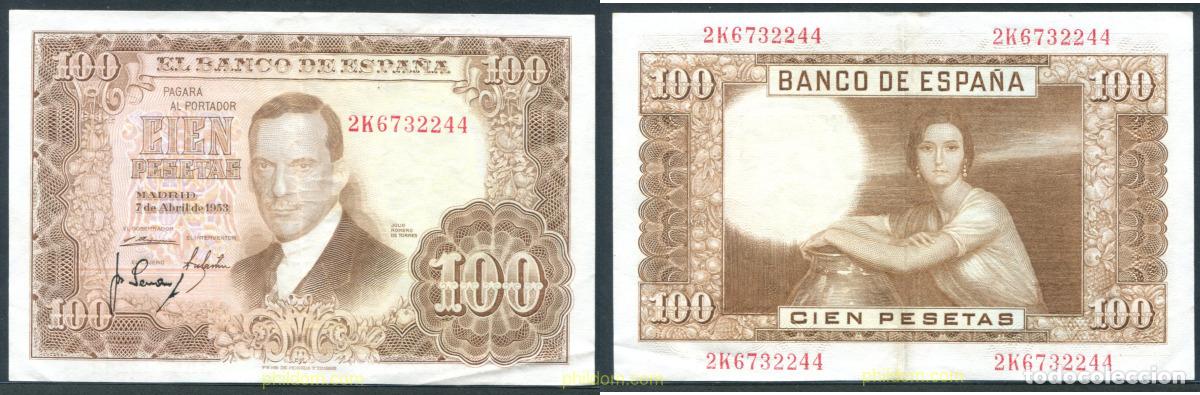 Banconote spagnole: 11388 ESPA&Ntilde;A 1953 100 Pesetas 7 de abril de 1953 - Julio Romero de Torres