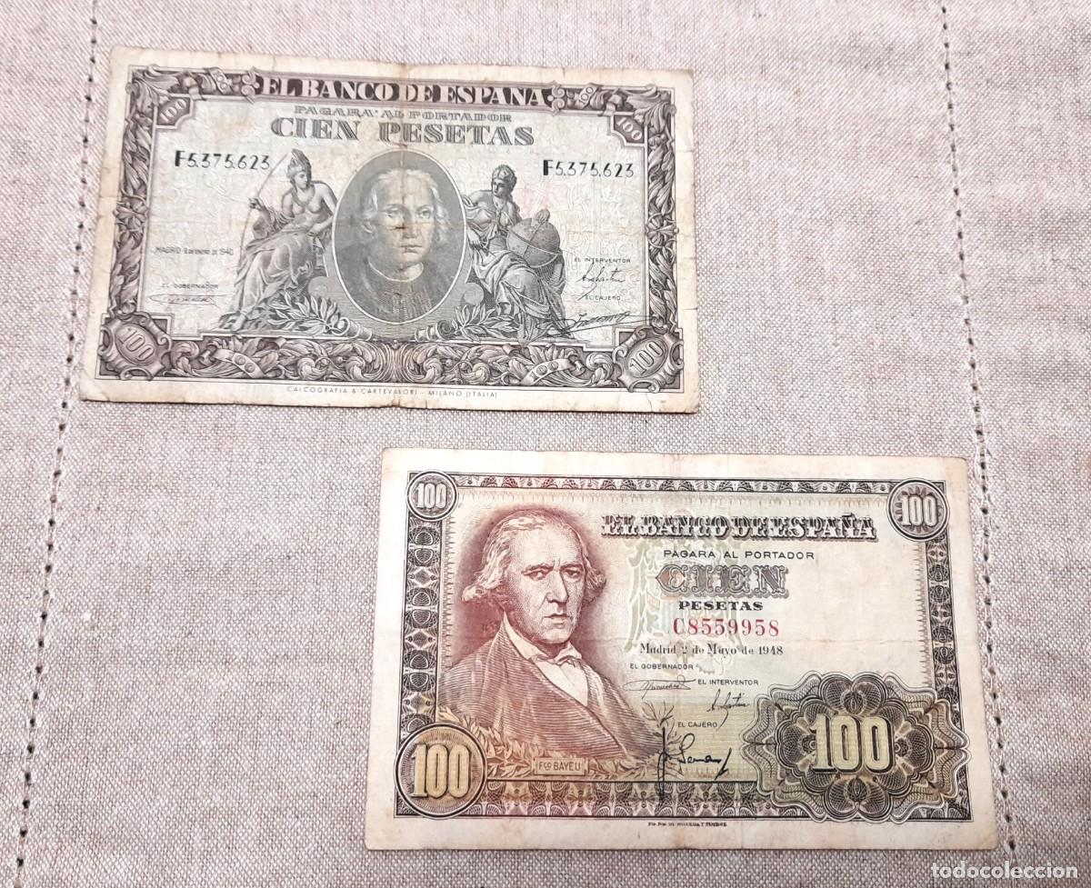 Spanish Banknotes: 2 billetes de 100 Pesetas 1940 y 1948