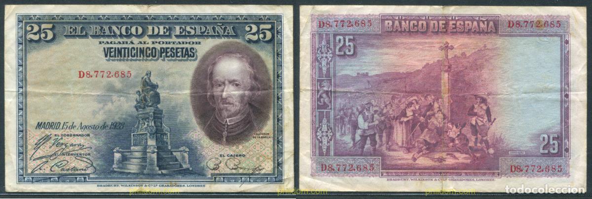 Spanische Banknoten: 11397 ESPA&Ntilde;A 1928 25 PESETAS 1928 CALDERON DE LA BARCA