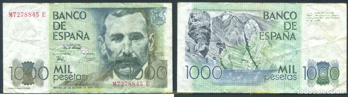 Banconote spagnole: 11390 ESPA&Ntilde;A 1979 1000 Pesetas 23 de octubre de 1979 - Benito Perez Galdos