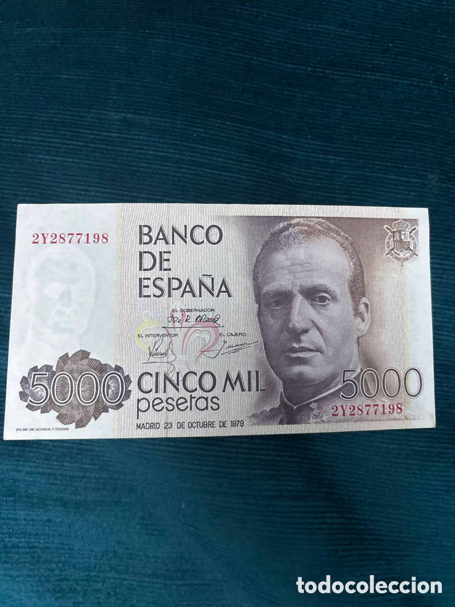 Spanish Banknotes: Billete original 5000 PESETAS 1979 EBC (Rey Juan Carlos I)