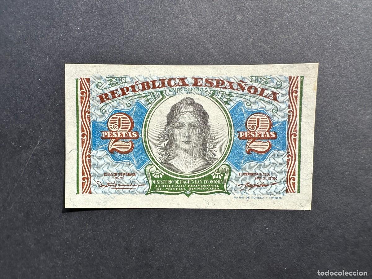 Banconote spagnole: BILLETE ESPA&Ntilde;A - 2 PESETAS DE 1938 - REPUBLICA ESPA&Ntilde;OLA - SERIE A