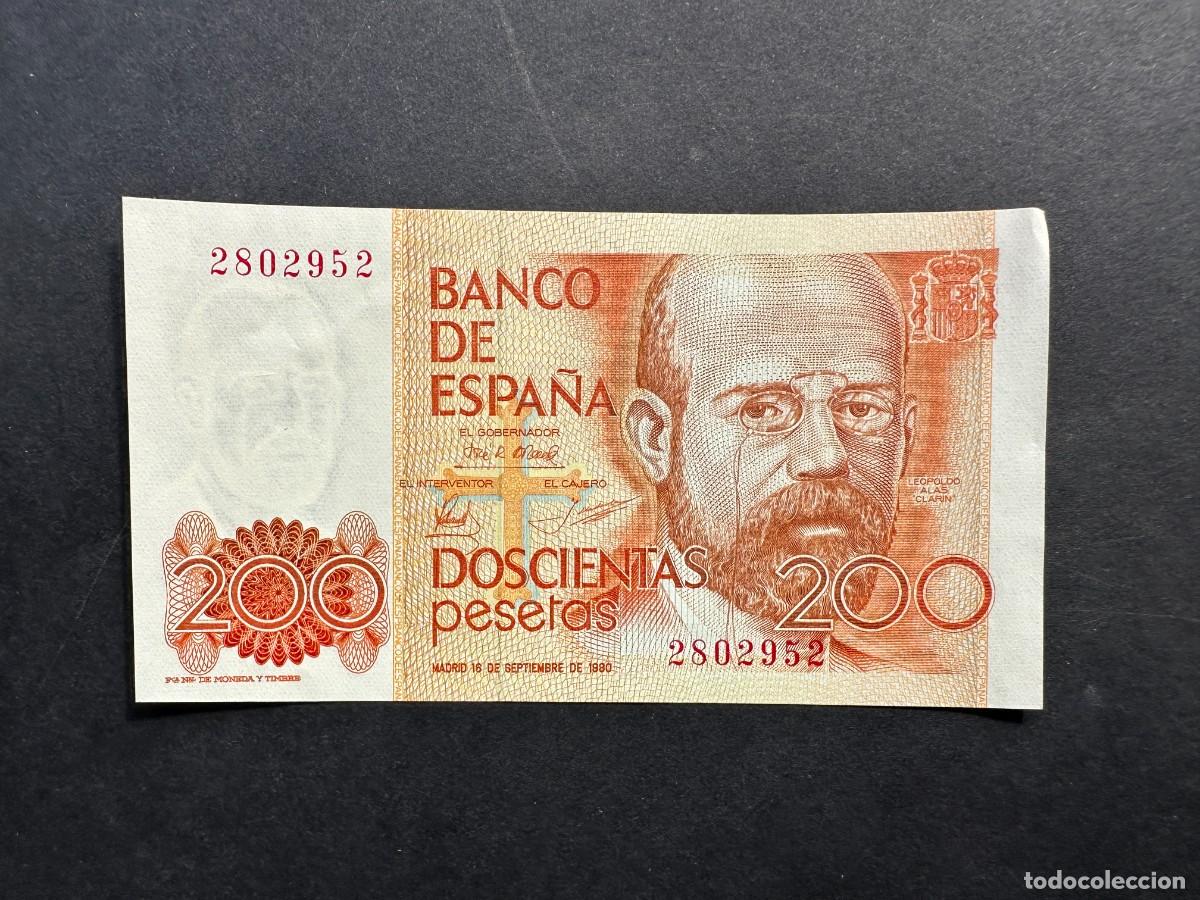 Banconote spagnole: BILLETE ESPA&Ntilde;A - 200 PESETAS DE 1980 - LEOPOLDO ALAS CLARIN - SIN SERIE