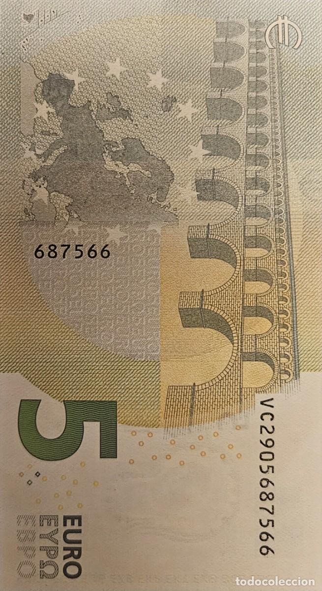 Banconote spagnole: BILLETE 5 EUROS ESPA&Ntilde;A 2013 PLANCHA - FIRMA LAGARDE - SERIE VC - PLANCHA V015H3