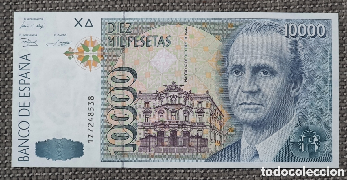 Spanish Banknotes: Billete original 10.000 PESETAS S.C.1992 (Rey Juan Carlos I)