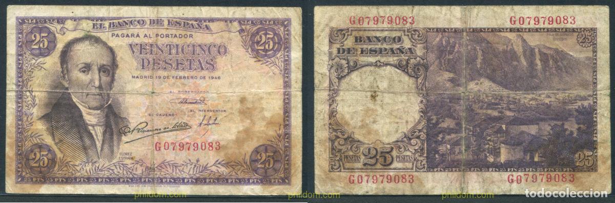 Spanish Banknotes: 11414 ESPA&Ntilde;A 1946 SPAIN 25 PESETAS 1946 FLOREZ ESTRADA