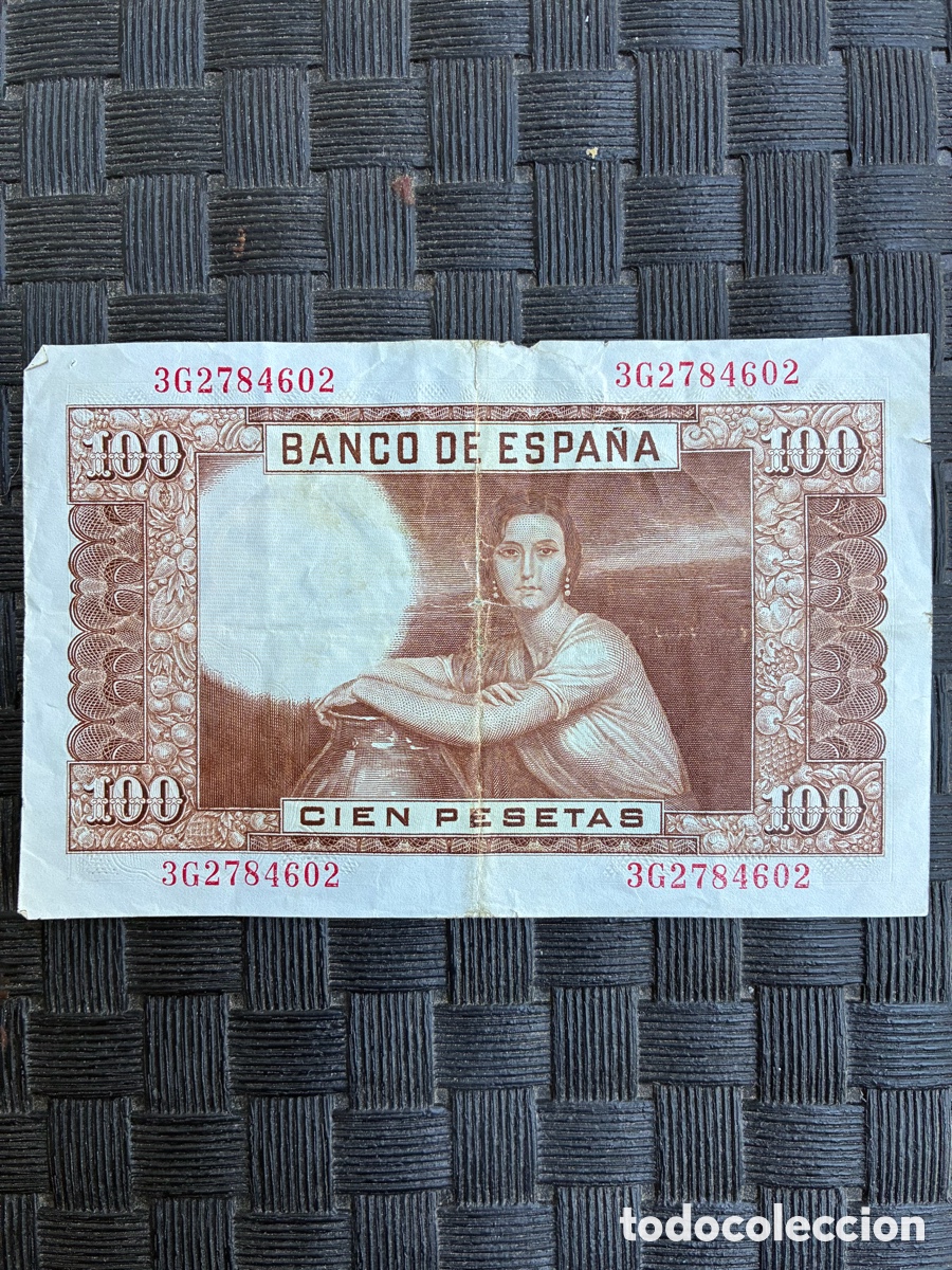 Spanische Banknoten: 100 Pesetas 1953 Julio Romero de Torres - 3G2784602 - La Fuensanta -