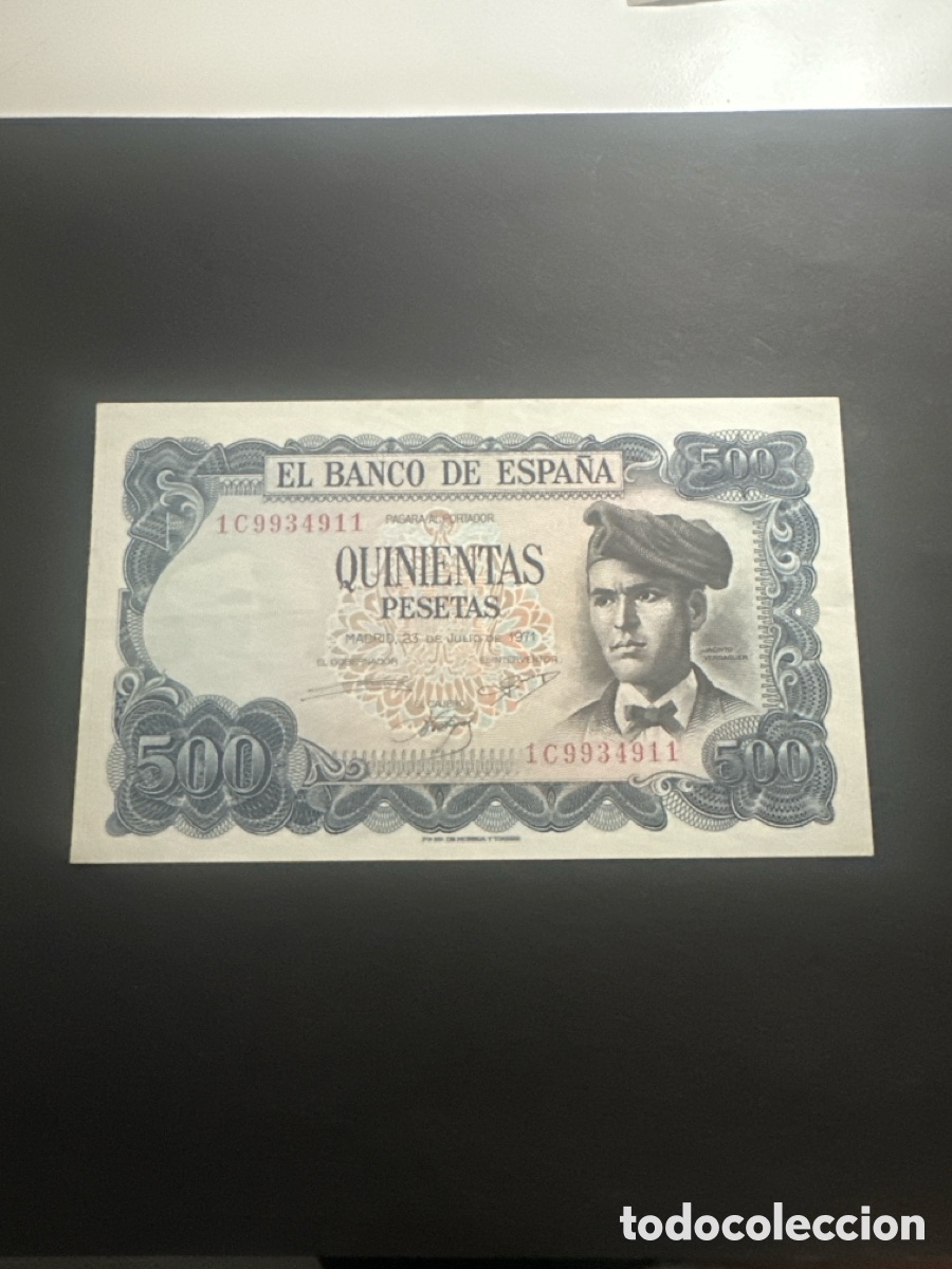 Billets espagnols: Billete de Espa&ntilde;a de 500 pesetas a&ntilde;o 1971