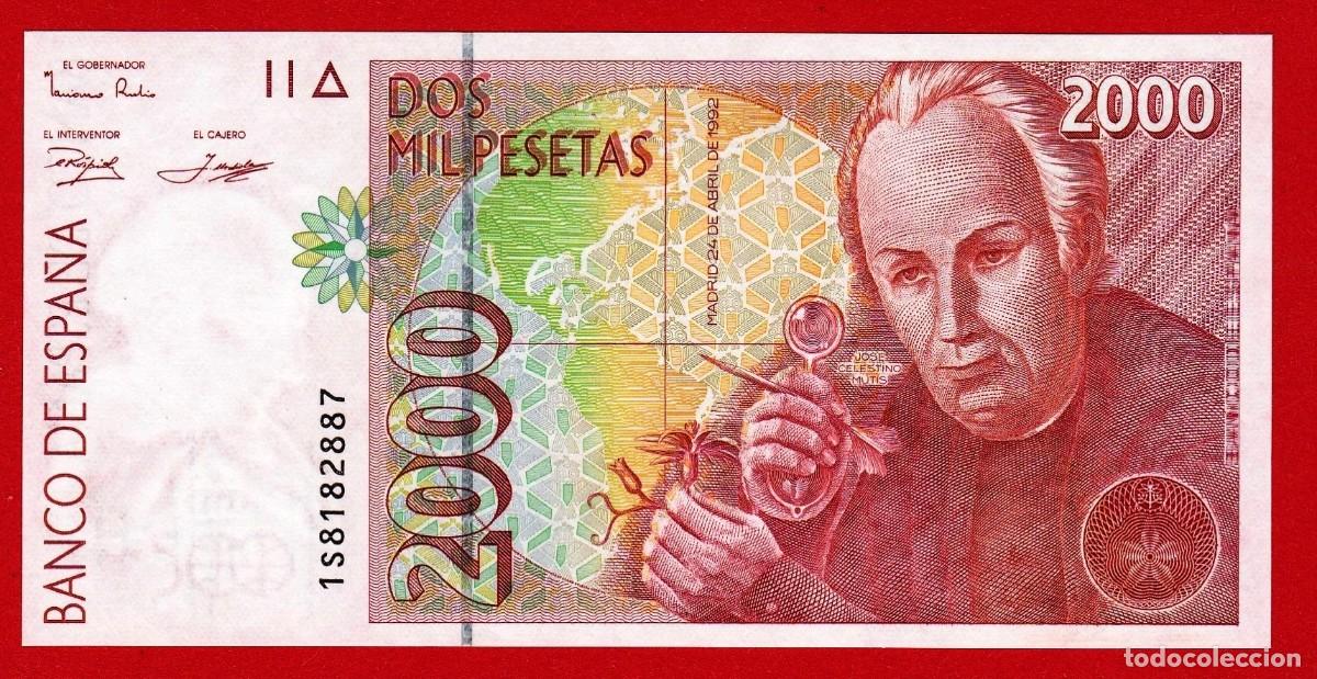 Banconote spagnole: 2000 Pesetas, 1992, Serie Especial 1S, SC.