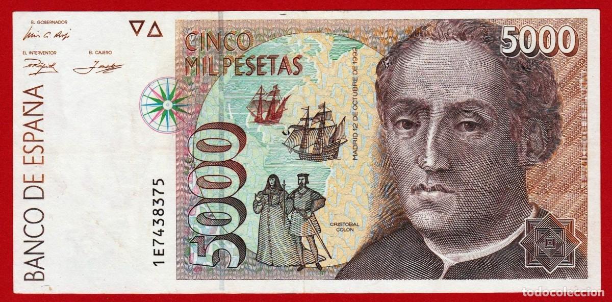 Banconote spagnole: 5000 pesetas, 1992, Serie 1E, EBC+