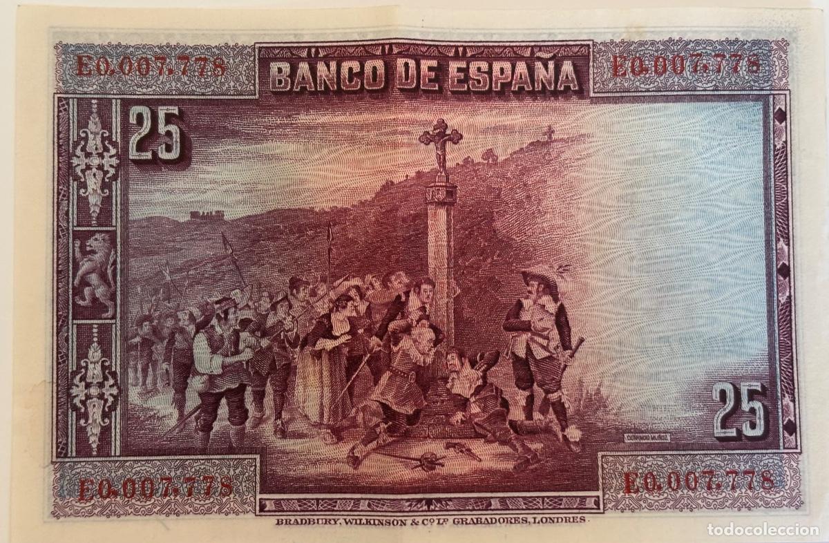 Billetes espa&ntilde;oles: BILLETE de 25 Pesetas 1928 - Foto 2