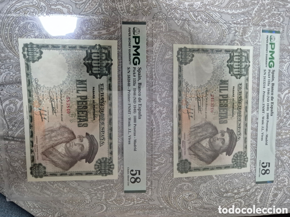 Billetes espa&ntilde;oles: 2 billetes de Espa&ntilde;a pmg 58 - Foto 2