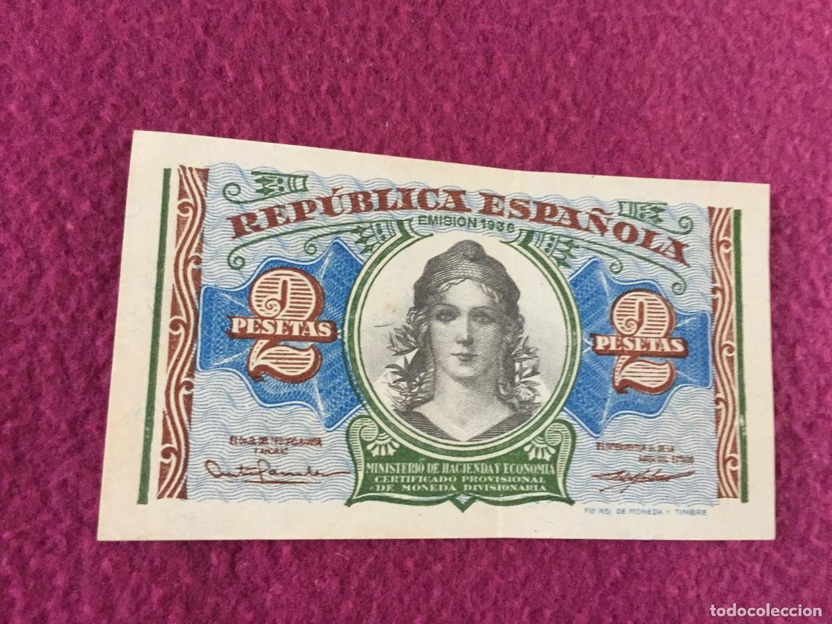 Billetes espa&ntilde;oles: BILLETE DE 2 PESETAS DEL A&Ntilde;O 1938 SERIE B DE LA REPUBLICA ESPA&Ntilde;OLA