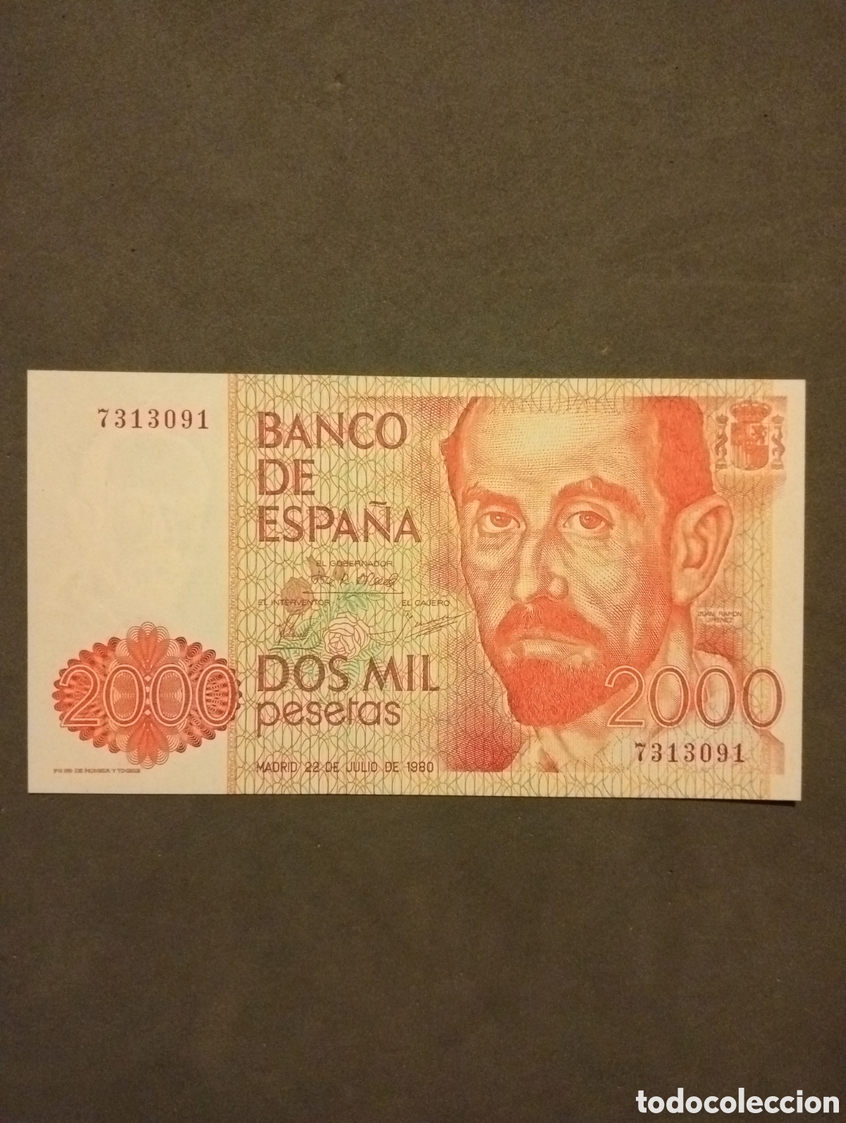 Billets espagnols: Billete de 2000 pesetas de 1980 SIN SERIE ( EBC +++ )