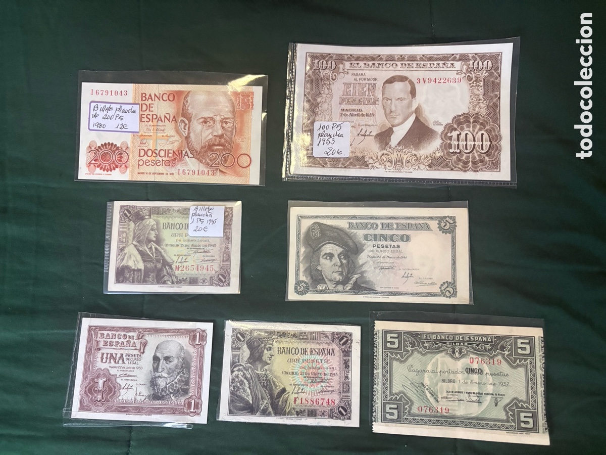 Spanische Banknoten: Lote billetes espa&ntilde;oles pesetas sin circular