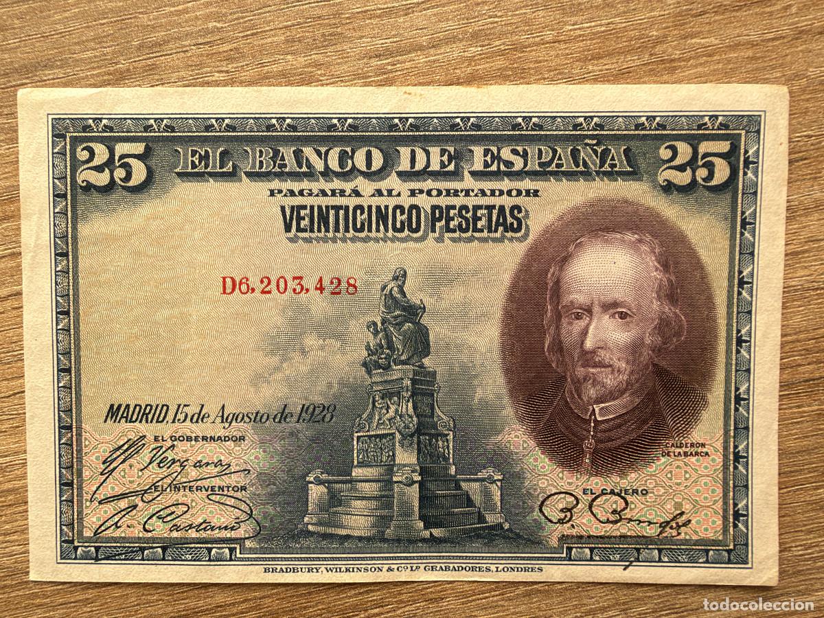 Spanish Banknotes: Lote de 61 Billetes 25 Pesetas 1928 Calder&oacute;n de la Barca - Banco de Espa&ntilde;a