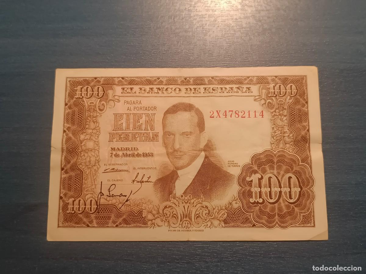 Spanische Banknoten: Billete de 100 pesetas. Julio Romero de Torres. 7 abril 1953